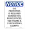 Signmission OSHA Notice Sign, Eye Protection Is Required Beyond, 10in X 7in Rigid Plastic, 7" W, 10" H, Portrait OS-NS-P-710-V-12321 - alternate 1